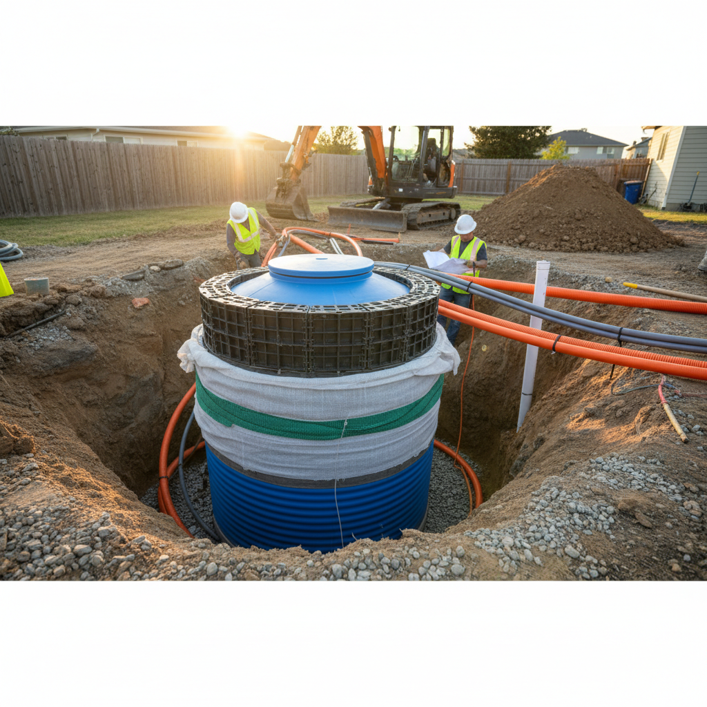 фото Как защитить септик от повреждений при укладке коммуникаций