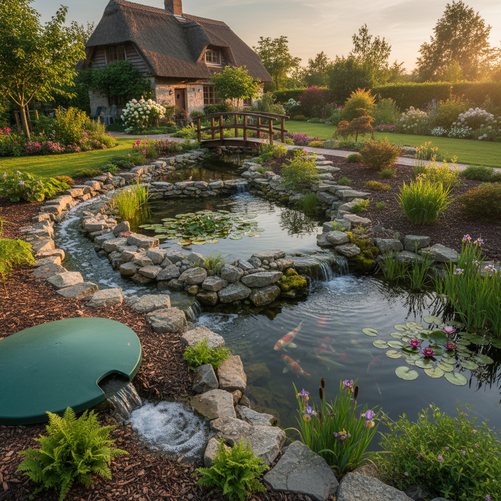 фото Септик и садовые пруды: можно ли использовать очищенную воду