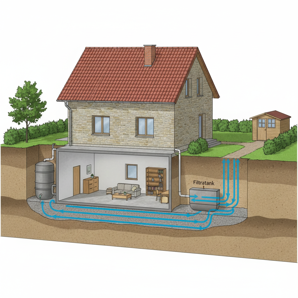 фото Как выбрать септик при наличии подвального помещения