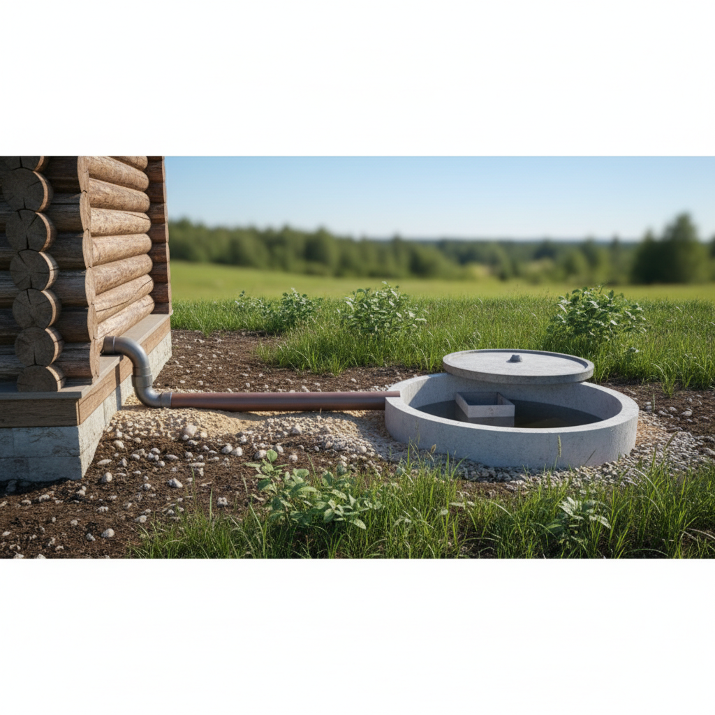 фото Как избежать ошибок при подключении канализации от бани