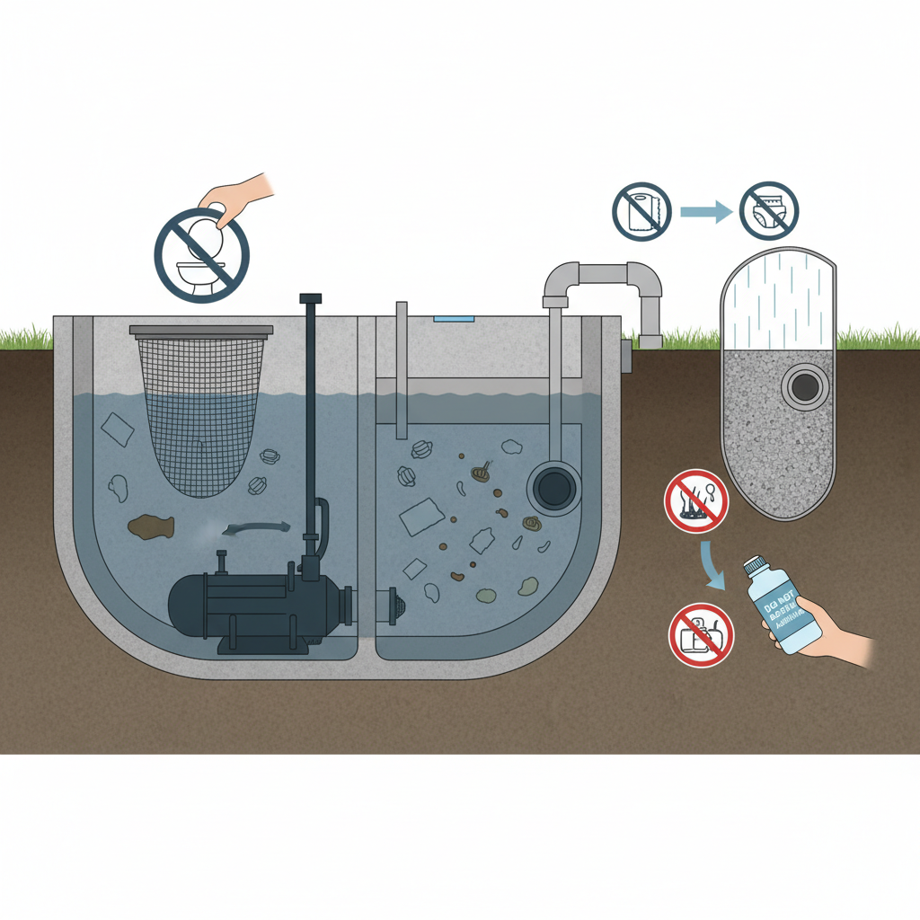 фото Как избежать засоров в насосе септика