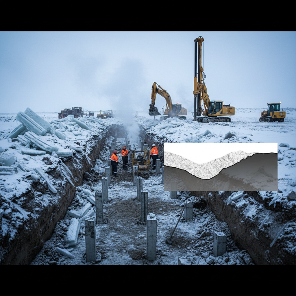 фото Почему важно учитывать глубину промерзания грунта при монтаже