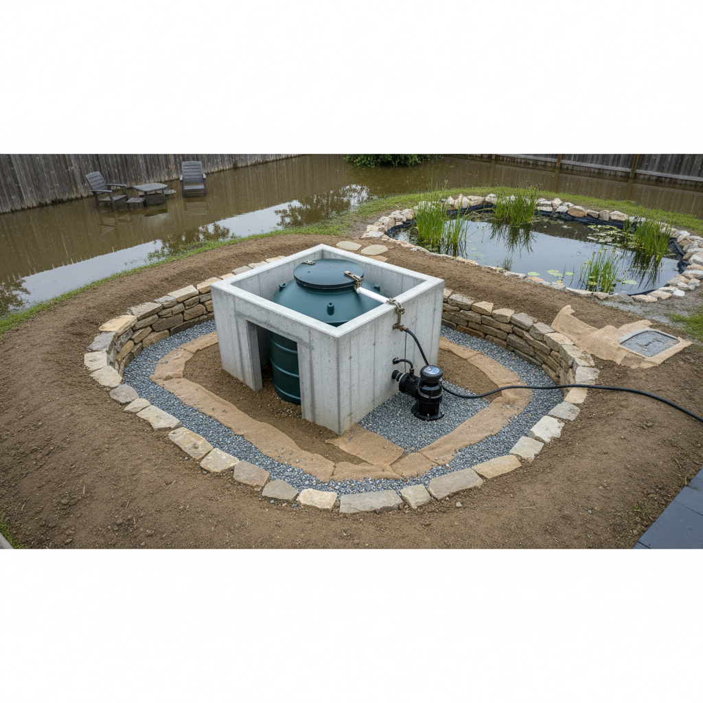 фото Как защитить септик от затопления при подтоплении участка