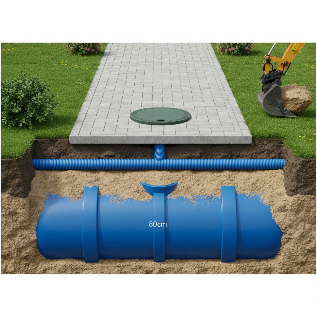 фото Как защитить септик от повреждений при устройстве дорожек