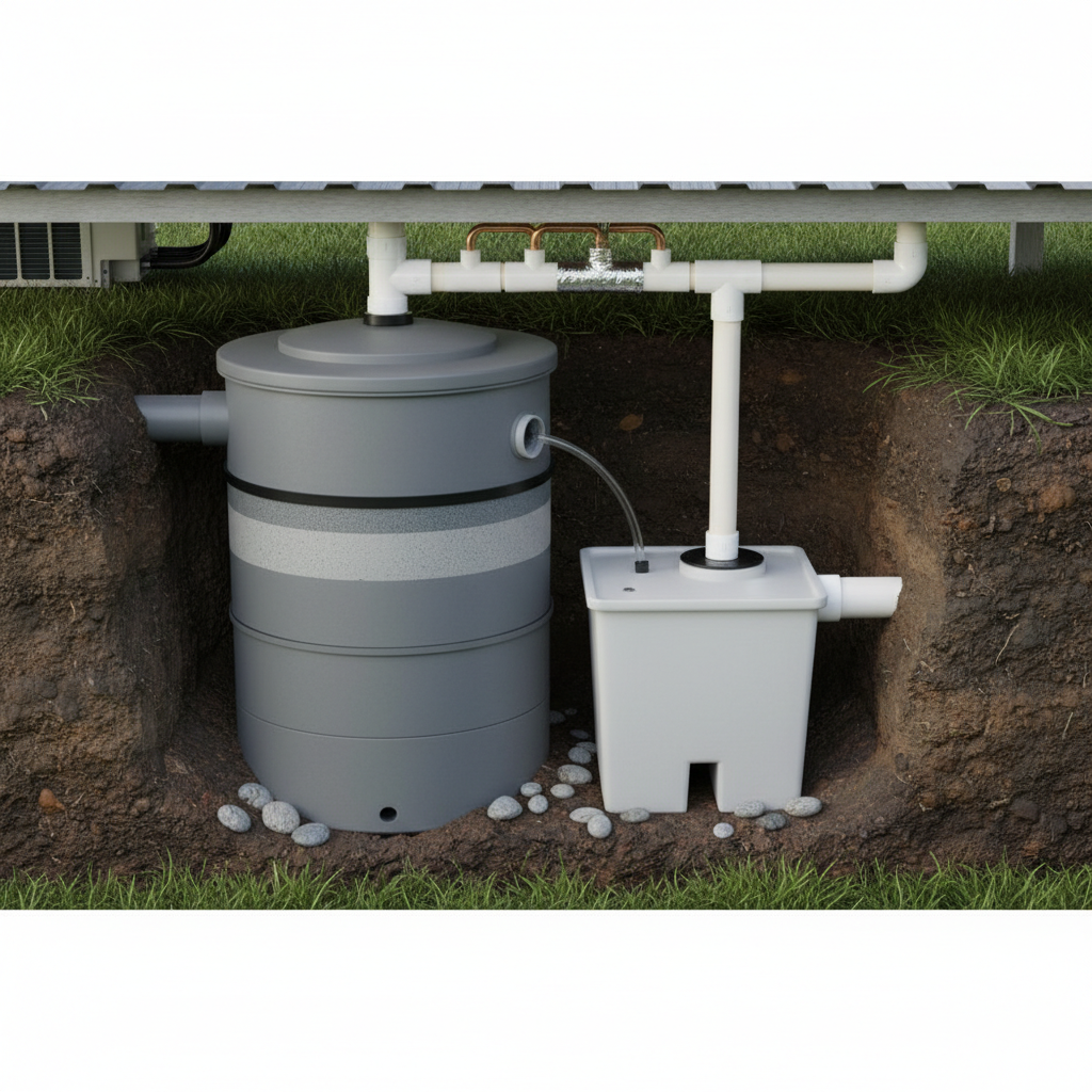 фото Септик и система сбора конденсата: можно ли совмещать