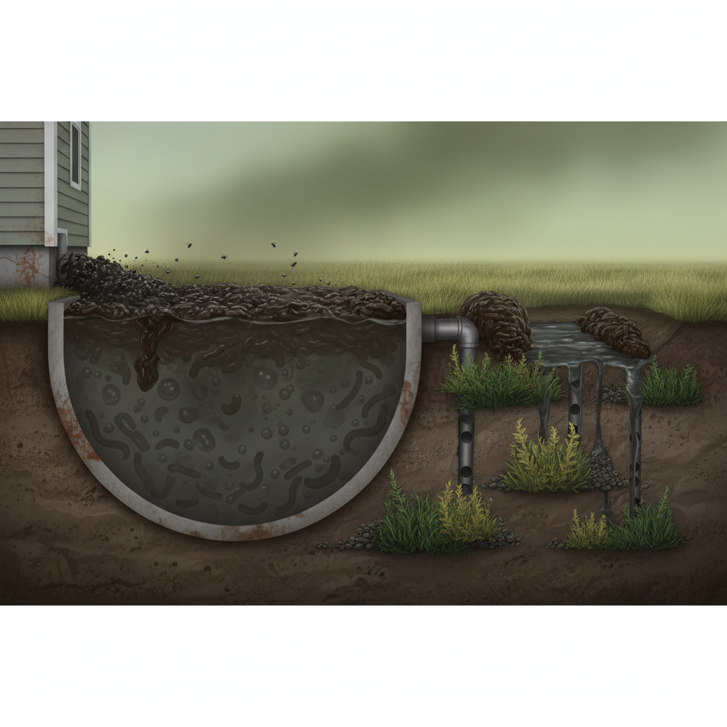 фото Как понять, что септик перегружен органикой