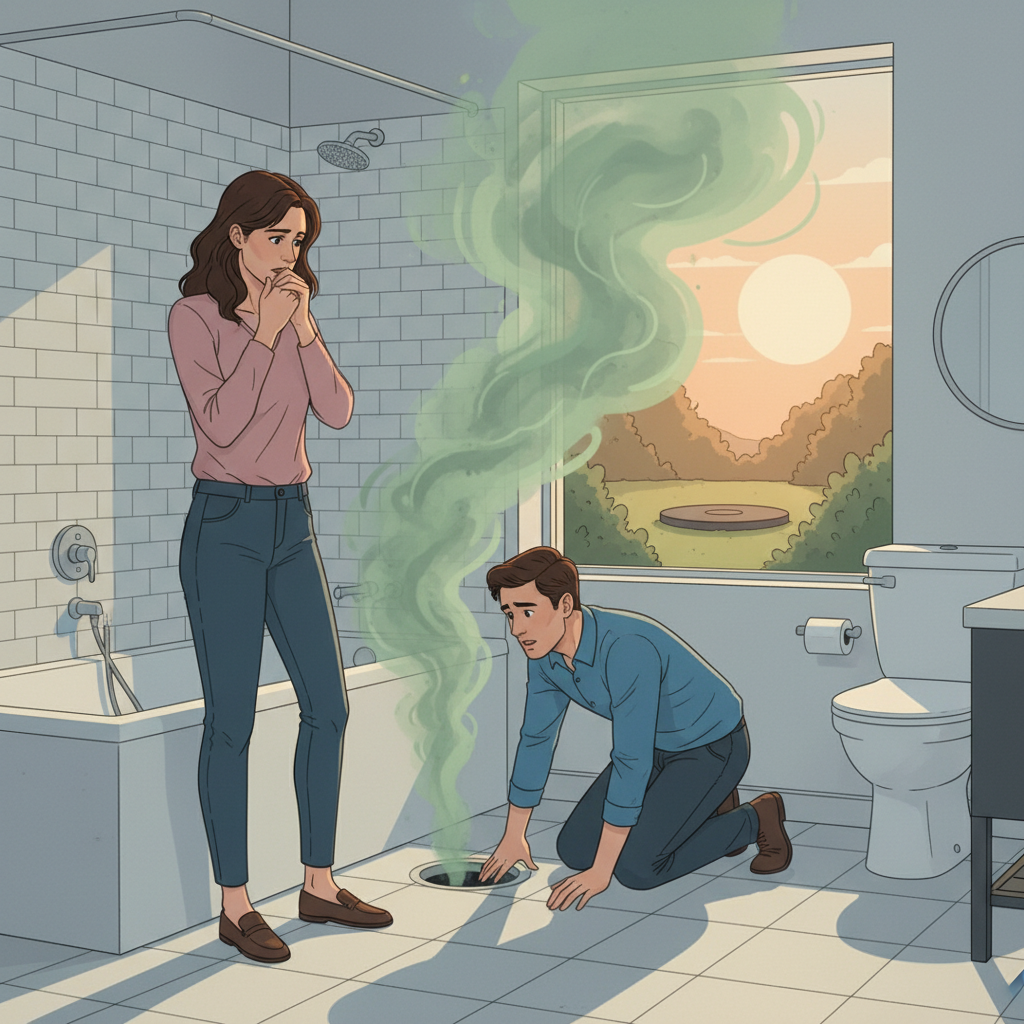 фото Что делать, если септик установлен, но в доме появился запах в ванной