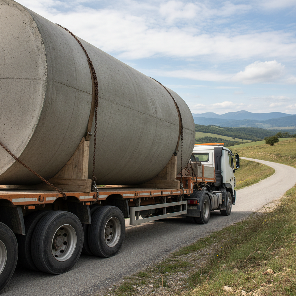 фото Почему важно учитывать вес септика при транспортировке