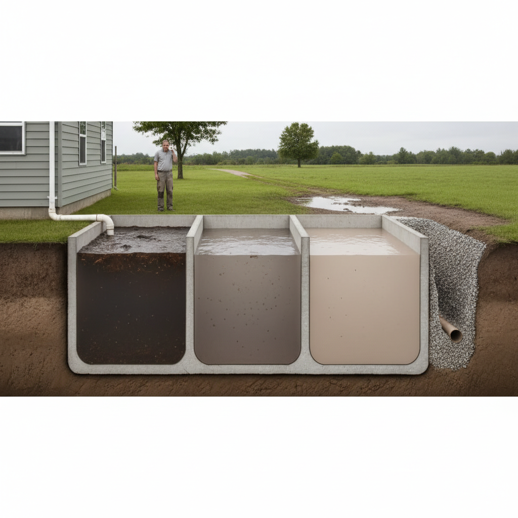 фото Что делать, если септик установлен, но вода в нём не осветляется месяц