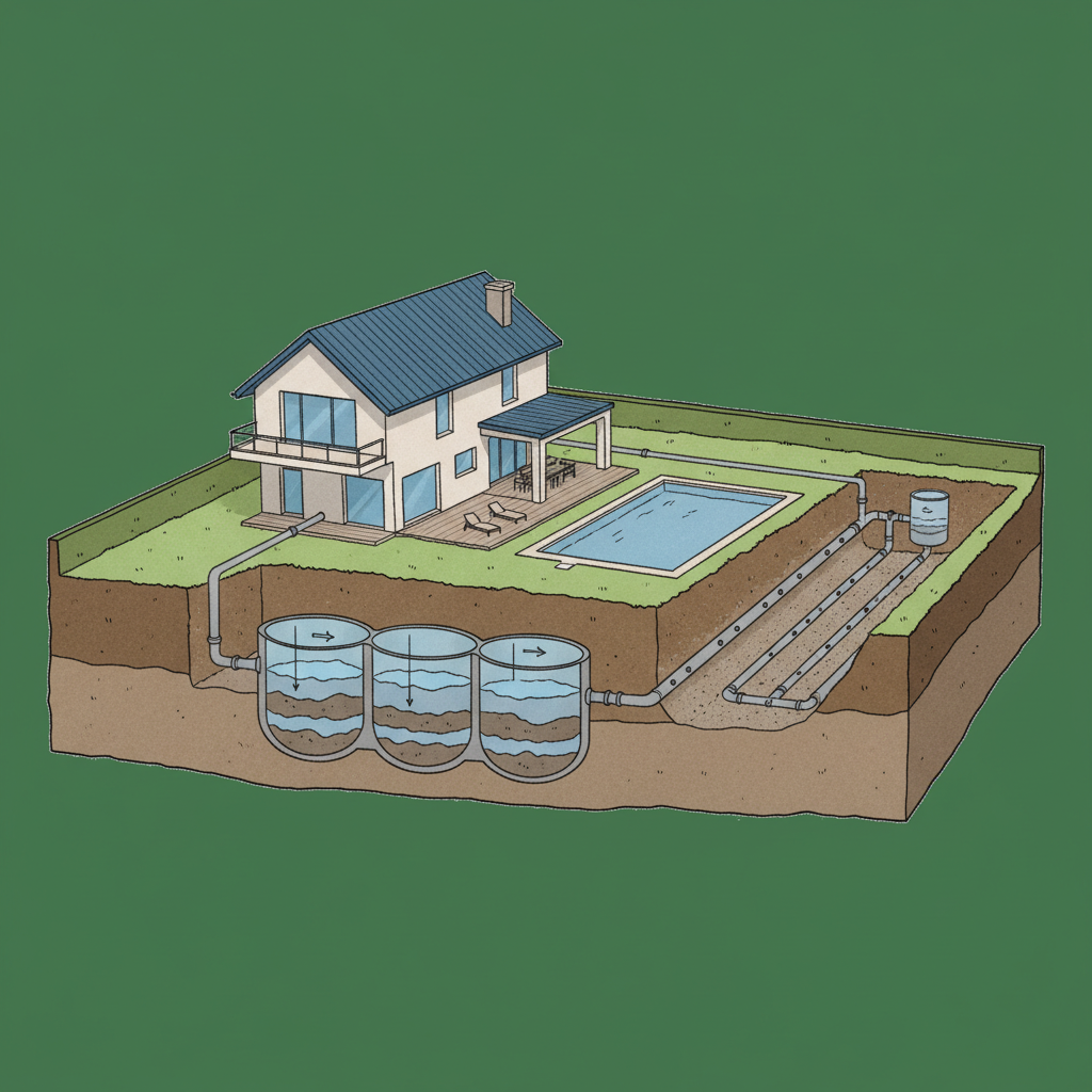 фото Как выбрать септик для дома с бассейном