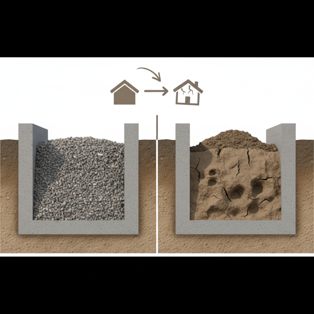 фото Почему важно учитывать тип грунта при обратной засыпке