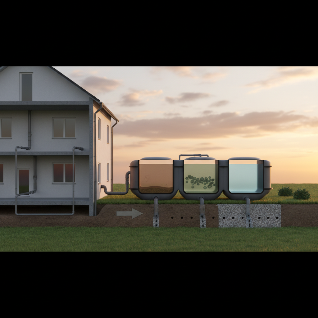 фото Как выбрать септик для дома с несколькими этажами