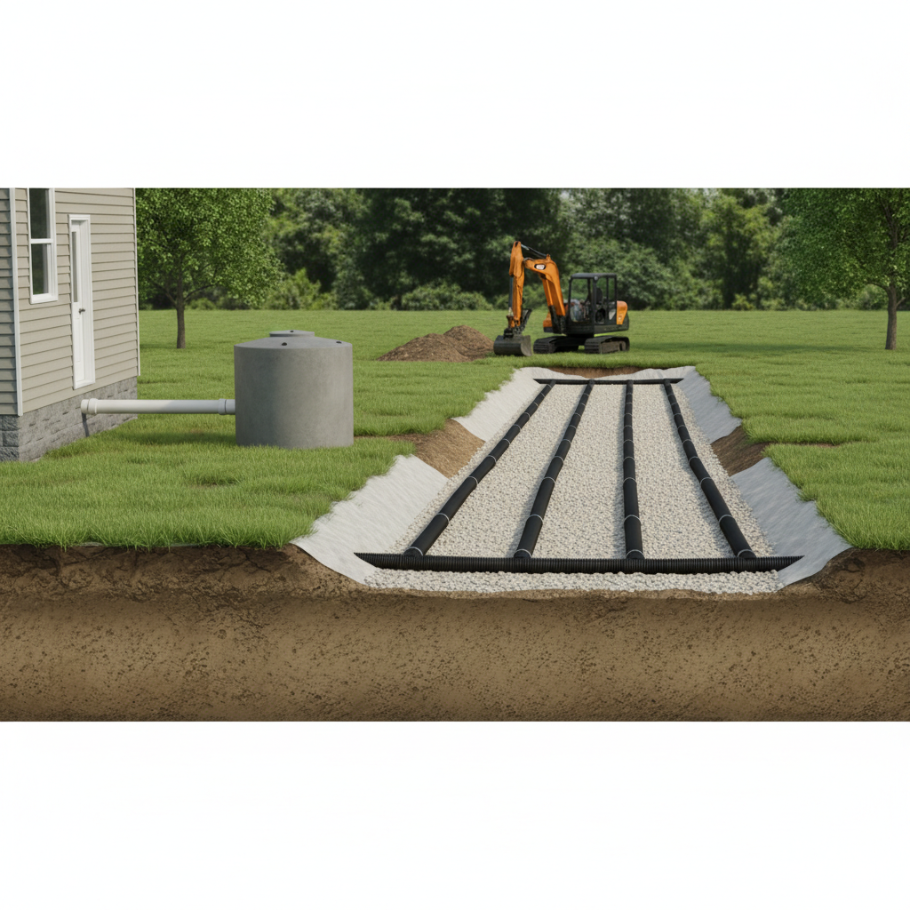 фото Как избежать повреждения септика при устройстве дренажной системы