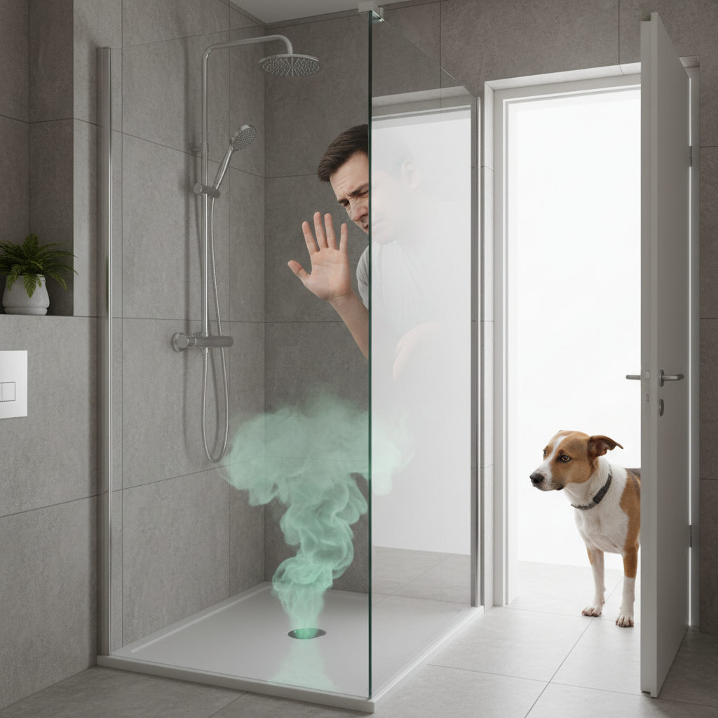 Что делать, если септик установлен, но в доме появился запах в душевой | статья от Септик Про